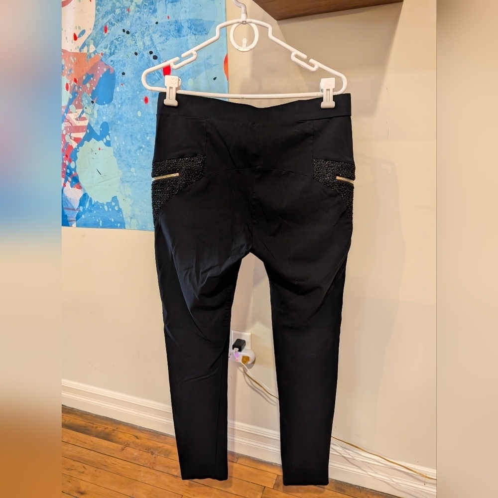 NU Denmark Black stretchy trousers with sparkly embellishments (XXL) - Picture 5 of 10